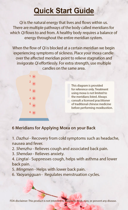Pure Moxa Candles for Indirect Moxibustion