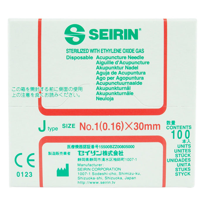 SEIRIN J-Type Acupuncture Needles Single Pack