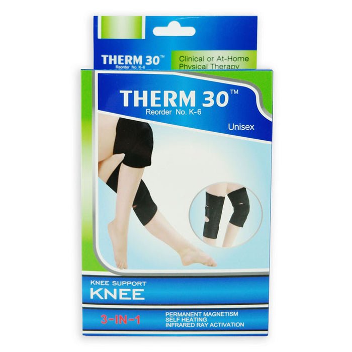 THERM30 - Knee Brace / Support, 3-in-1 (Magnets, Infrared & Self Heating)